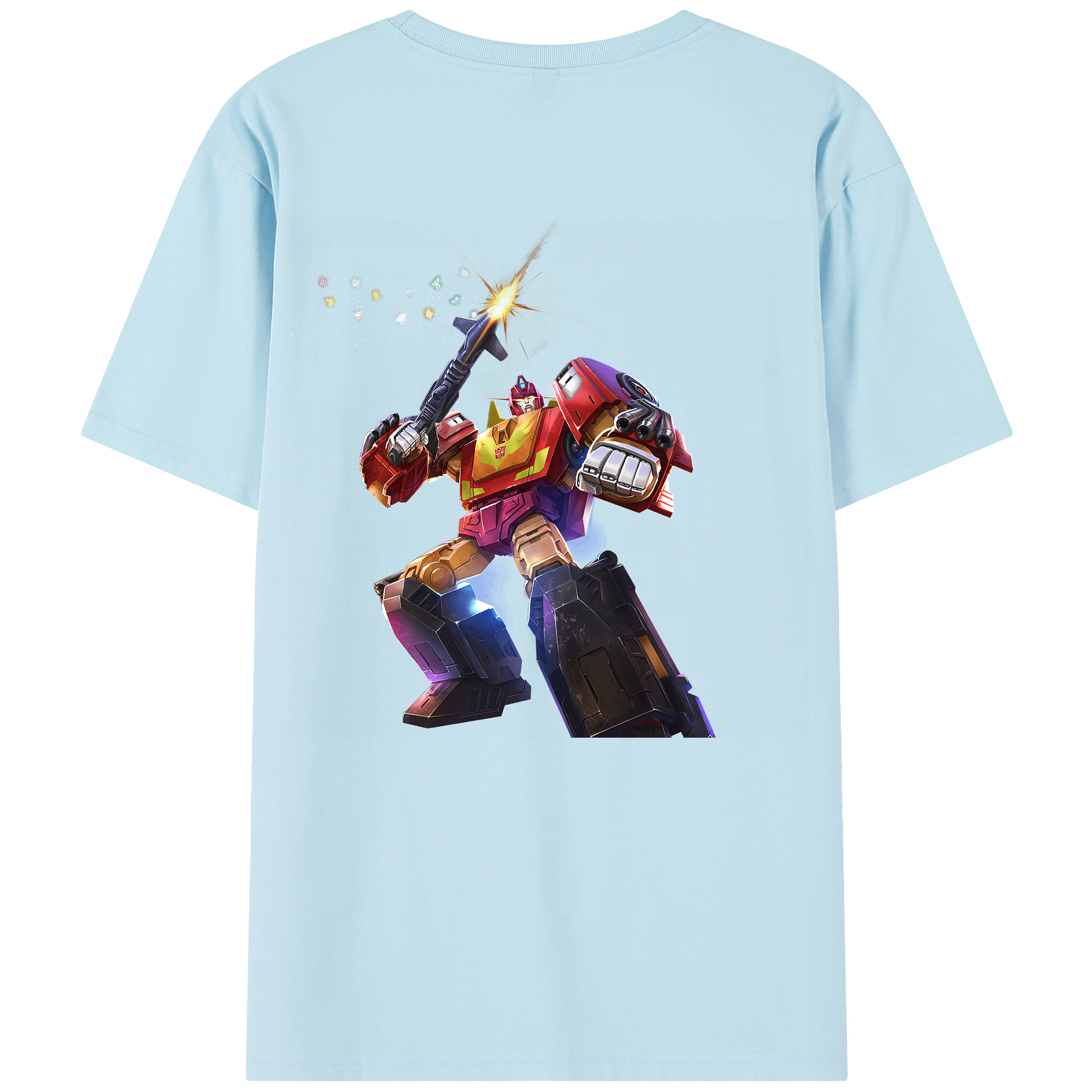 （画像用） Transformers トランスフォーマー 綿100％半袖Tシャツ（背面プリント）